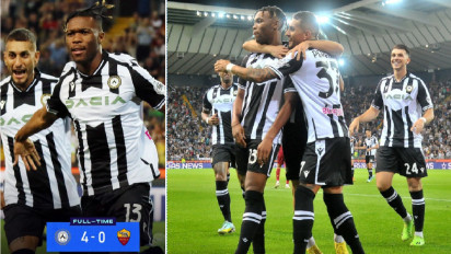 Kejutan, Menang Telak 4-0, Udinese Turunkan dan Salip Roma di 4 Besar Serie A