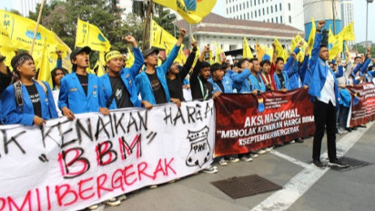 Pergerakan Mahasiswa Islam Indonesia Lakukan Aksi Protes Tolak Kenaikan Harga BBM