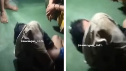 Tertangkap Basah Sedang Mendorong Motor Hasil Curiannya, Seorang Pemuda Jadi Sasaran Amukan Warga