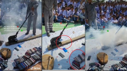 Viral! Momen HP Santri Disita "Digeprek" oleh Pengajar Ponpes, Menuai Sorotan Netizen