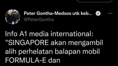 Peter Gontha: Singapura Siap Ambil Alih Perhelatan Balap Mobil Listrik Formula E Jakarta