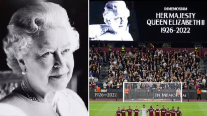 Alih-alih Mengheningkan Cipta, Fans West Ham United Nyanyikan "God Save The Queen" untuk Mendiang Ratu Elizabeth II