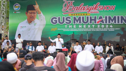 Dihadapan Para Santri dan Kyai Muhaimin Iskandar Sebut Sesekali Kader NU Jadi Presiden, Masa Jadi Wapres Terus!