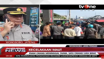 Belum Tentu Rem Blong, Polisi Selidiki Penyebab Kecelakaan Beruntun yang Tewaskan 6 Orang di Wonosobo