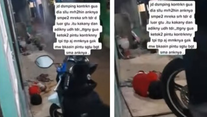 Viral Video Seorang Bocah Dikunci di Luar Rumah oleh Orang Tuanya, Terpaksa Tidur Hanya Beralaskan Kardus