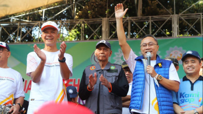 Pra Muktamar Muhammadiyah: Jalan Bareng Ganjar di Semarang, Zulkifli Hasan Berharap Indonesia Damai dan Kokoh