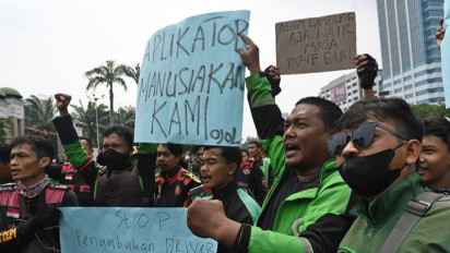 Ada Demo Ojol di Kawasan Blok M, 100 Personel Polisi Disiagakan