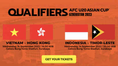 Tata Cara Beli Tiket Pertandingan Kualifikasi Piala AFC U-20 di Gelora Bung Tomo Surabaya, Lengkap dengan Jadwal Timnas Indonesia