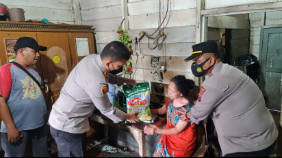 Program Polri Peduli, Polres Simalungun Salurkan Bantuan Sembako kepada Duafa, Lansia dan Warga Berkebutuhan Khusus