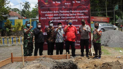 Melalui Yayasan Satu Untuk Negeri (SUN), tvOne Bangun Masjid dan Gedung Serba Guna di Desa Penanggal, Lumajang