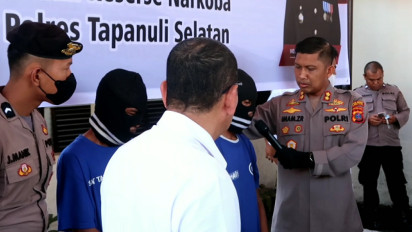 15,8 Kilogram Ganja Diamankan Polisi di Tapsel, 2 Kurir Mengaku Diperintah Tote