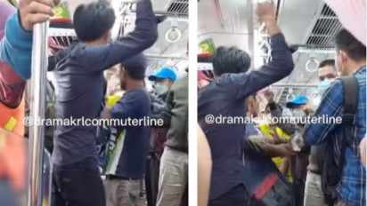 Tertangkap Basah Saat Beraksi di KRL, Seorang Pria Diduga Pencopet Berhasil Diamankan Para Penumpang