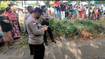 Jazad Bayi Laki-laki Ditemukan Terbungkus Pasir di Sikka