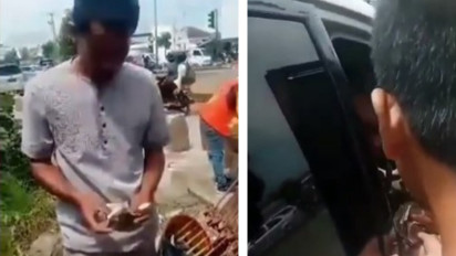 Viral Video Seorang Oknum Satpol PP Diduga Melakukan Pungli Kepada Pengamen Angklung Jalanan  di Lampung