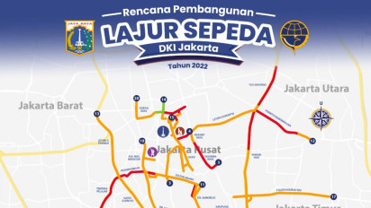 Simak! Ini 26 Lajur Sepeda yang Akan Dibangun Dinas Perhubungan DKI Jakarta 
