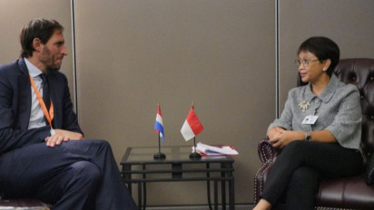 Menlu Retno dan Menlu Hoekstra Membahas Persiapan KTT G20 di Bali