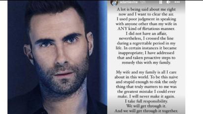 Adam Levine Ngaku Menyesal Namun Tepis Isu Perselingkuhan dengan Sumner Stroh: Saya Tidak Selingkuh, Tapi Melewati Batas