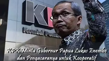 Tangkapan Layar Flyer Kasus Dugaan Tipikor Gubernur Papua Lukas Enembe