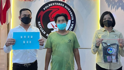 Penjual Buah di Surabaya Nyambi Edarkan Sabu