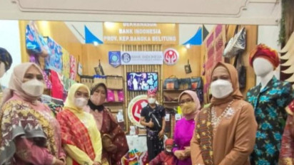 Iriana Jokowi Puji Tenun Cual Khas Bangka Belitung