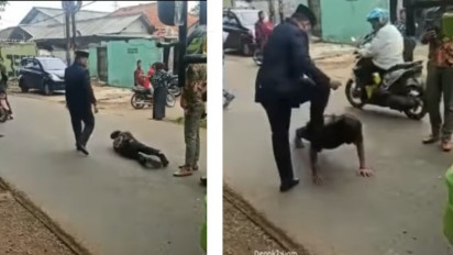Viral Anggota Dewan Kota Depok Hukum Sopir Truk yang Rusak Portal di Krukut, Disuruh Push Up Hingga Guling-guling di Jalan