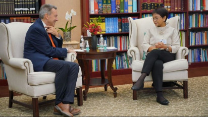 Indonesia-Palang Merah Internasional Bahas Bantuan Kemanusiaan untuk Myanmar dan Afghanistan