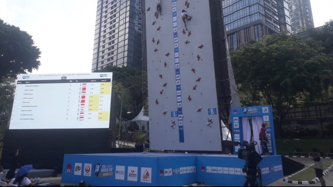 Veddriq Leonardo dan Made Rita Kusuma Dewi Merajai Kualifikasi Piala Dunia Panjat Tebing 2022
            - galeri foto