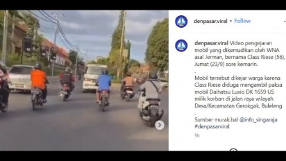 Viral Video Bule Jerman Ugal-Ugalan di Jalanan Usai Rampas Mobil Warga di Bali
