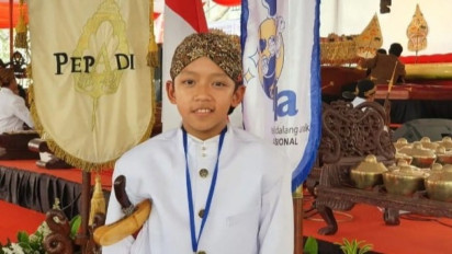 Dalang Cilik Asal Pati Raih Juara Pertama di Festival Dalang Cilik Nasional 2022