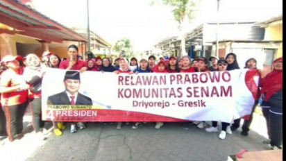 Dianggap Sosok Tegas, Emak-emak Komunitas Senam di Gresik Dukung Prabowo Subianto Jadi Calon Presiden 2024