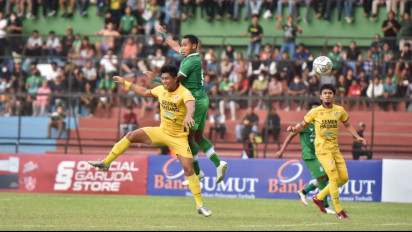 Gol Tendangan Bebas Ahmad Bustomi Bawa PSMS Medan Menang Tipis 1-0 Lawan Semen Padang dan Puncaki Klasemen Sementara Liga 2