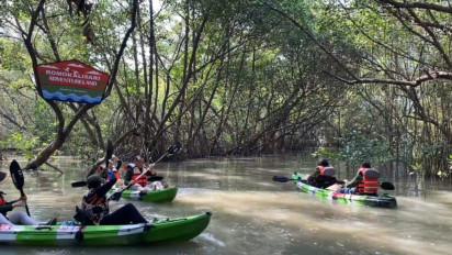 Serunya Wahana Wisata Adventure Romokalisari Land di Kawasan Hutan Mangrove Surabaya