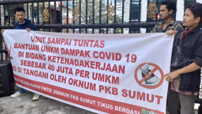 Tuntut Tangkap Pejabat DPW PKB Sumut, Solidaritas Aktivis Peduli Sumatera Utara Geruduk Kejatisu