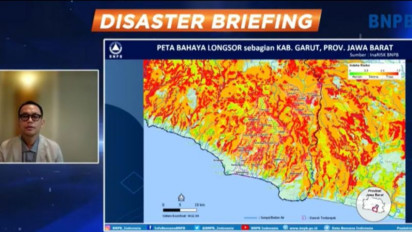 BNPB Catat Jumlah Musibah Bencana Alam Tanah Longsor di Kabupaten Garut Jawa Barat Lebih Tinggi Dibandingkan Banjir