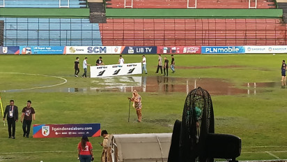 Stadion Teladan Medan tergenang Air, Laga Karo United Vs Sriwijaya FC Batal