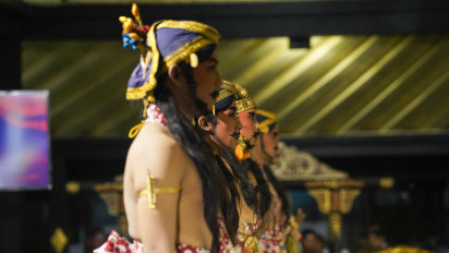 Peserta Third G20 Sherpa Meeting di Yogyakarta Disambut Tradisi Uyon-uyon dan Pementasa Beksan Punggawa