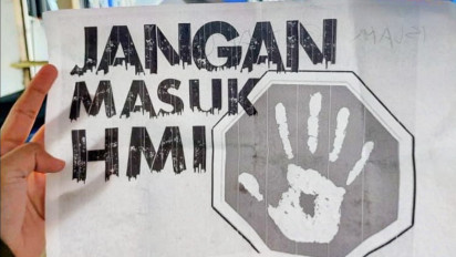 Heboh! Tulisan ‘Jangan Masuk HMI’ Diduga Beredar di Salah Satu Perguruan Tinggi di Sinjai