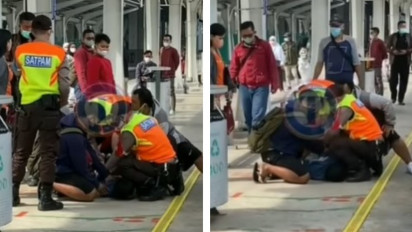 Aksi Pecopetan Kembali Terjadi di KRL, Petugas Berhasil Amankan Pria yang Diduga Copet di Stasiun Kebayoran Lama