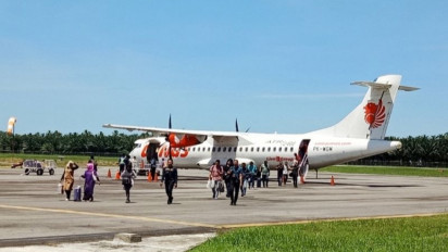 Pesawat Wings Air PK-WHZ Gagal Mendarat di Bandara Cut Nyak Dhien Nagan Raya Provinisi Aceh Akibat Cuaca Buruk