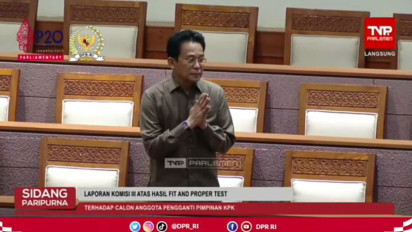 DPR Lantik Johanis Tanak Jadi Pimpinan KPK Pengganti Lili Pintauli