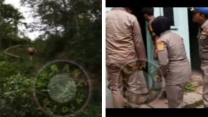 Viral Video Seorang Pria Lari Tinggalkan Kekasihnya Sendirian di Dalam Kamar saat Digrebek Satpol PP