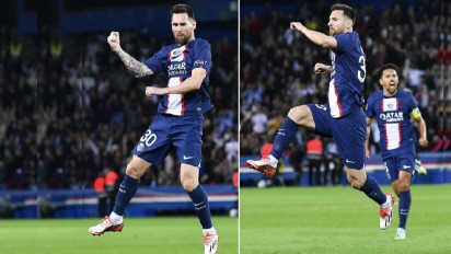 60 Gol Freekick Messi Buka Kemenangan PSG atas Nice di Liga Prancis