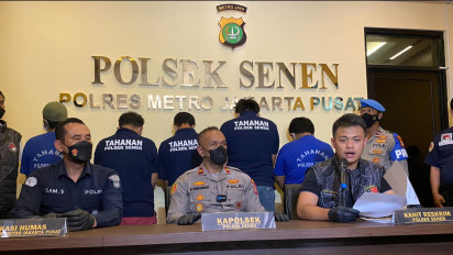 Polsek Senen Bekuk 5 Bandar dan Kurir Narkoba, Diamankan Sabu Senilai Rp1 Miliar