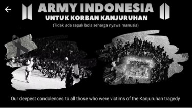 ARMY BTS Indonesia Galang Dana untuk Tragedi Kanjuruhan, Terkumpul Hampir Rp500 Juta