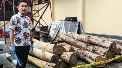 Curi Belasan Pohon Kayu Jati di Hutan Milik Perhutani, Warga Ponorogo Diamankan Polres Magetan, Dua Pelaku Kabur