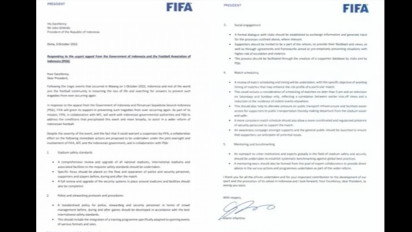 Ini Isi Lengkap Surat FIFA ke Presiden Jokowi