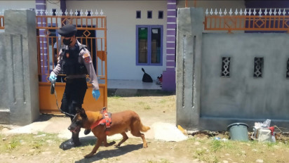 Polres Gowa Terjunkan K9 Polda Sulsel di Lokasi Kejadian Tewasnya Karyawan Pembiayaan