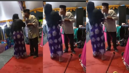 Viral Video Istri Tampar Suami yang Bernyanyi di Panggung Hajatan, Menuai Komentar Netizen