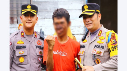 Polres Peduli Warga Kurang Mampu, Bantu Pengobatan Warga Penderita Kanker Kulit di Bengkalis ke Rumah Sakit