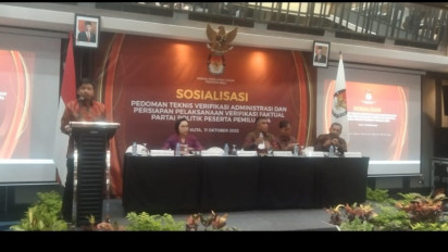 KPU RI Umumkan Parpol Lolos Verifikasi Administrasi Tahap 2 pada 14 Oktober 2022